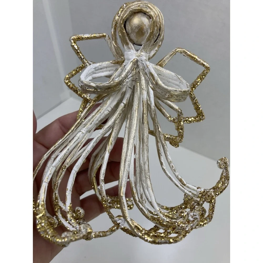 Unique‎ Set of 3 Vtg Wire Angel Ornaments 5.75